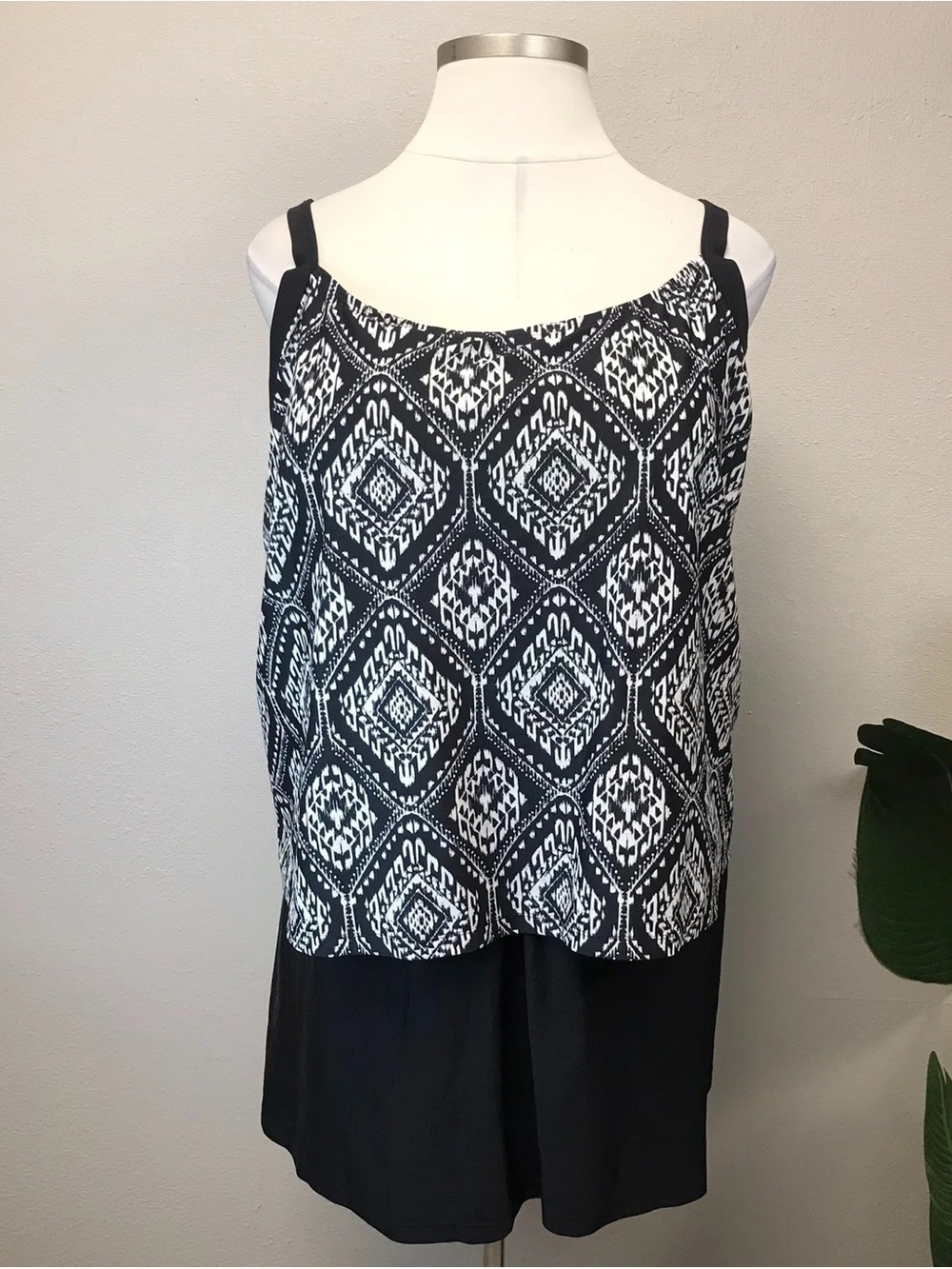 Catherine's Black and White Swim Dress - Size 30